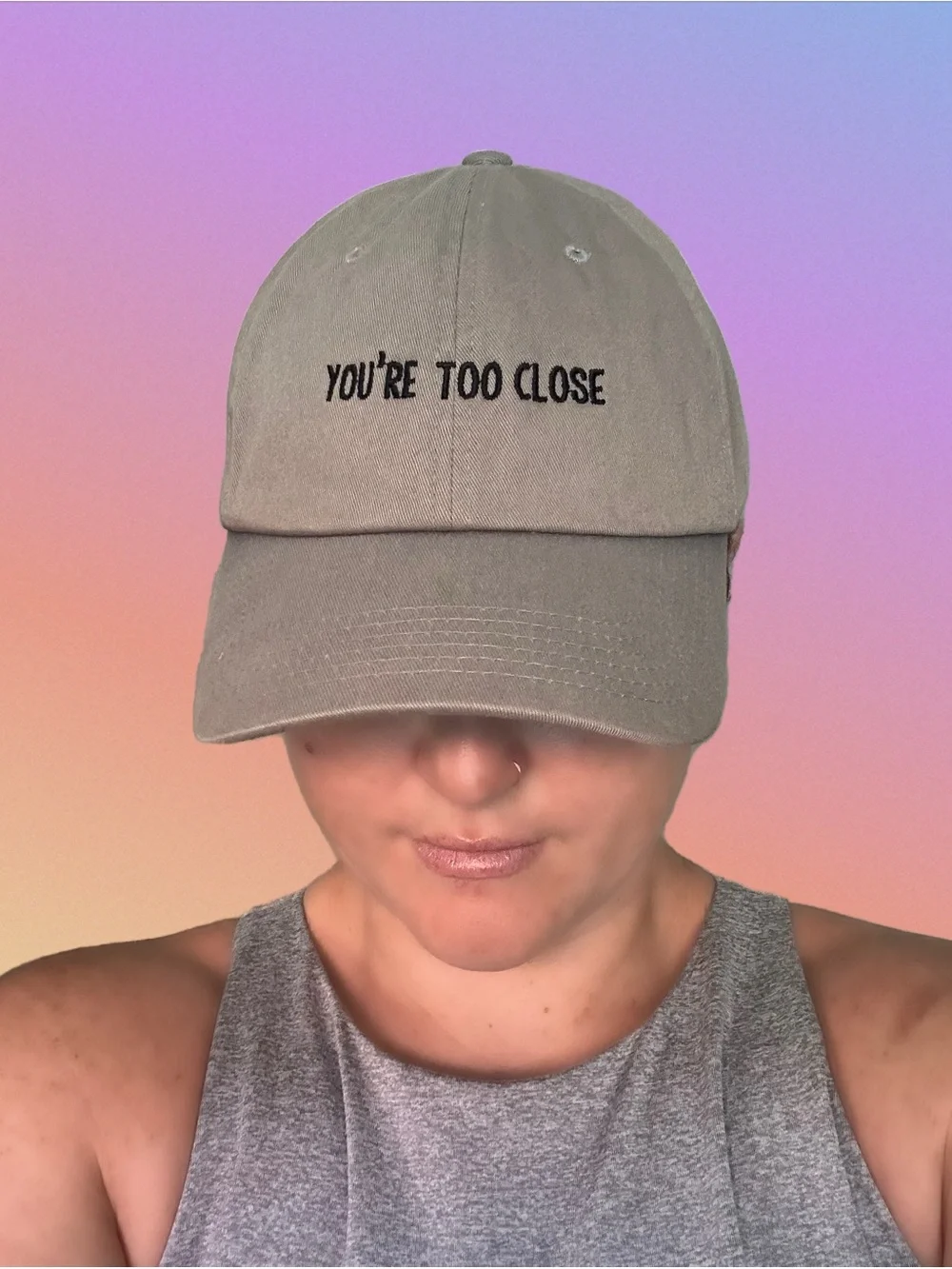 Cotton Baseball Cap - Gray 